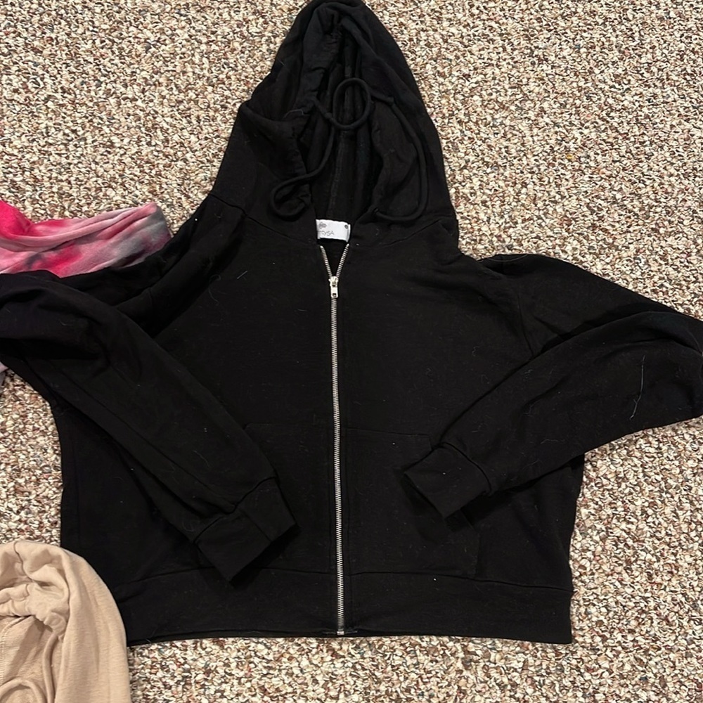 Boutique Full Zip Cropped hooded Sweatshirts!!! - Picture 3 of 4